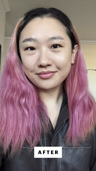 A selfie of Allure commerce editor Sarah Han after using the Yves Durif Brush D'Or