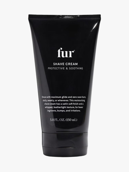 Fur Shave Cream in branded tube component on a light gray background